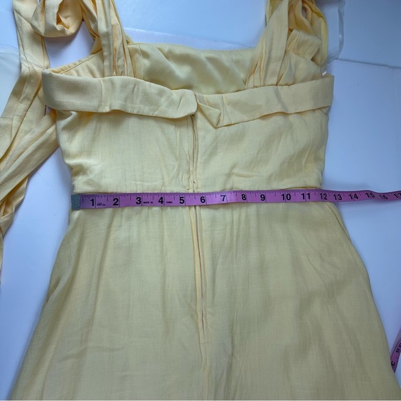 Row A Dress Womens Small Yellow Adjustable Tie Strap NEW NWT - Picture 11 of 13